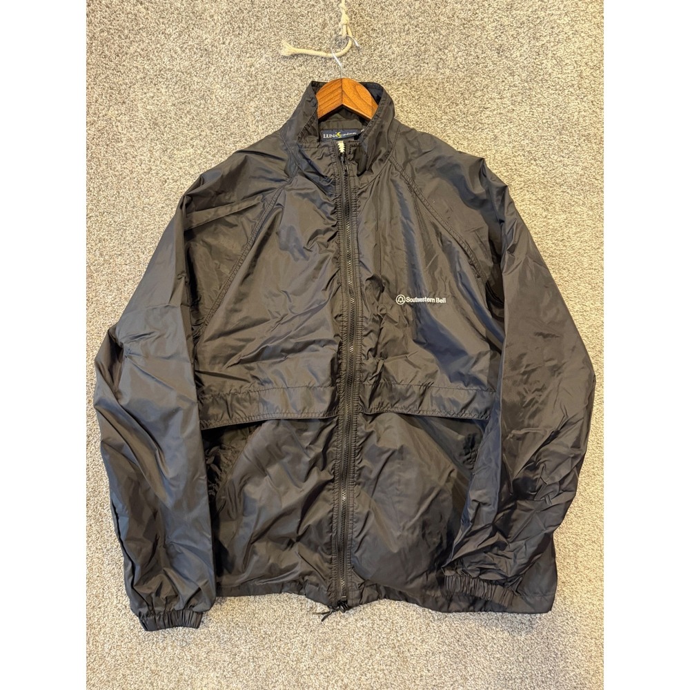 Vintage Southwestern Bell Jacket Mens 2XL Black Luna Pier Windbreaker Waterproof